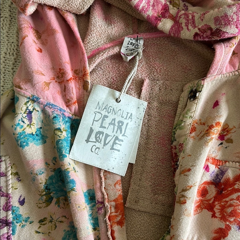 Magnolia Pearl Cotton Mirabeau Floral Patchwork Hooded Jacket - Picture 3 of 8